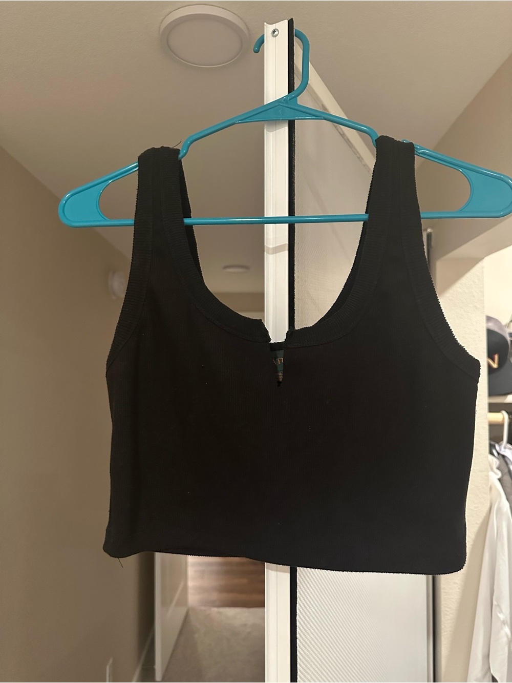 Black Crop Tank Top